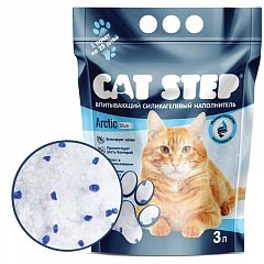 Наполнитель впитывающий силикагелевый CAT STEP Arctic Blue, 3 л фото