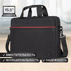 Сумка-портфель BRAUBERG "Practical" с отделением для ноутбука 15,6", черная, 29х40х7 см, 270829 фото