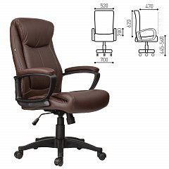 Кресло офисное BRABIX "Enter EX-511", экокожа, коричневое, 531163 фото