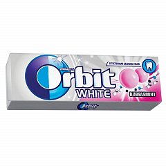 Жевательная резинка ORBIT (Орбит) "Белоснежный" Bubblemint, 10 подушечек, 13,6 г, 46141538 фото