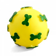 Игрушка для собак из винила "Мяч с косточками", d60мм, Triol фото