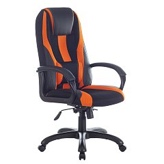 Кресло компьютерное BRABIX PREMIUM "Rapid GM-102", экокожа/ткань, черно/оранжевое, 532420, GM-102_532420 фото