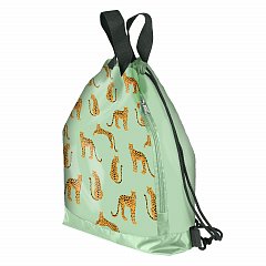 Мешок для обуви ЮНЛАНДИЯ, с ручками, боковой карман на молнии, 46х36 см, "Wild Cats", 271614 фото
