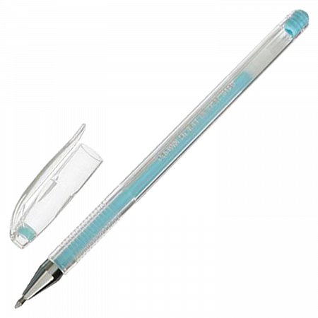 Ручка гелевая CROWN "Hi-Jell Pastel", ГОЛУБАЯ ПАСТЕЛЬ, узел 0,8 мм, линия письма 0,5 мм, HJR-500P фото