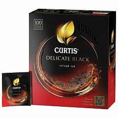 Чай CURTIS "Delicate Black" черный мелкий лист 100 сашетов, 101014 фото