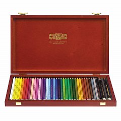 Карандаши цветные KOH-I-NOOR "Polycolor", 36 цветов, грифель 3,8 мм, заточенные, деревянный ящик, 3895036001DK фото