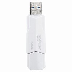Флеш-диск 64 GB SMARTBUY Clue, USB 2.0, белый, SB64GBCLU-W фото