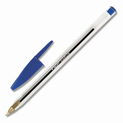 Ручки шариковые BIC, набор 4 шт., "Cristal Original", пластиковая упаковка с европодвесом, синие, 8308601 фото