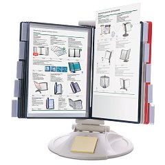 Демосистема настольная на 10 панелей, с 10 цветными панелями А4, серая, BRAUBERG "SOLID", 236715 фото