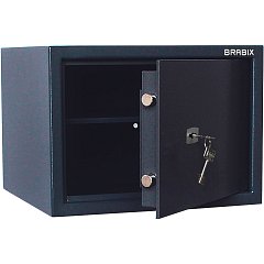 Сейф BRABIX "КМ-310", 310х430х375 мм, 20 кг, ключевой замок + полка, крепление к стене, 291166 фото