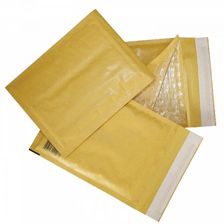 Конверт-пакеты с прослойкой из пузырчатой пленки (250х350 мм), крафт-бумага, отрывная полоса, КОМПЛЕКТ 10 шт., G/4-G.10 фото