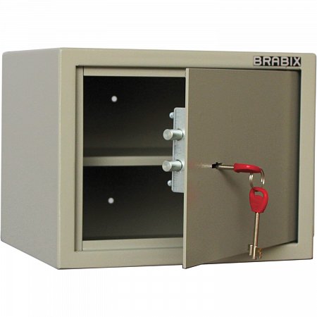 Сейф мебельный BRABIX "D-24m", 240х310х260 мм, 7 кг, ключевой замок, крепление к стене, 291162 фото
