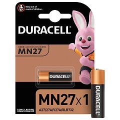 Батарейка DURACELL Alkaline ОРИГИНАЛ, MN27 (А27/27А ), алкалиновая, 1 шт., 12 В, блистер фото