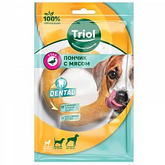 Пончик жевательный с мясом утки, 10см (уп.1шт.), серия DENTAL, Triol фото