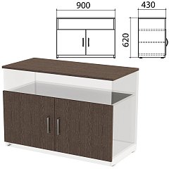 Крышка и фасады тумбы для оргтехники "Канц" 900х430х620 мм, цвет венге, ТК28.16.1 фото