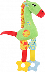 Игрушка плюшевая для собак "Жираф", зеленая фото