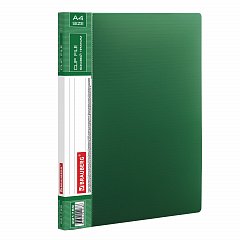 Папка с боковым металлическим прижимом и внутренним карманом BRAUBERG "Contract", зеленая, до 100 л., 0,7 мм, бизнес-класс, 221789 фото