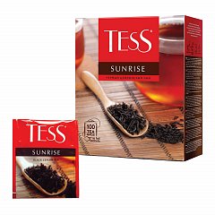 Чай TESS (Тесс) "Sunrise", черный цейлонский, 100 пакетиков по 1,8 г, 0918-09 фото