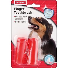 Beaphar Зубная щетка двойная на палец. для собак фото