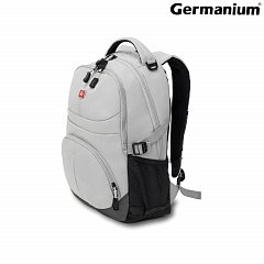 Рюкзак GERMANIUM "S-07" универсальный, уплотненная спинка, облегчённый, светло-серый, 46х32х15 см, 226954 фото