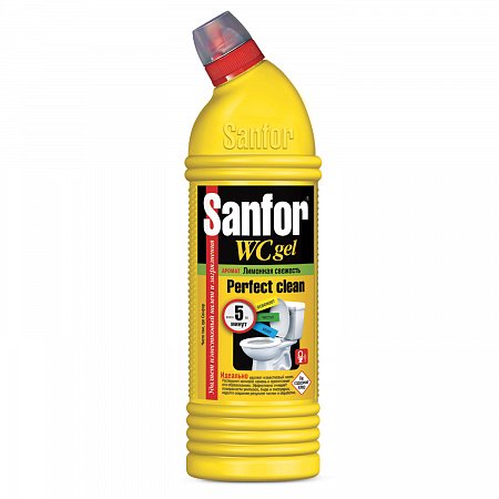 Средство для уборки туалета 750 г, SANFOR WC gel (Санфор гель) "Лимонная свежесть", 1550 фото