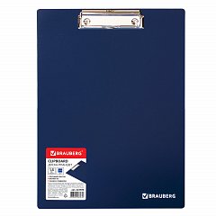 Доска-планшет BRAUBERG Contract сверхпрочная с прижимом А4 (313х225 мм), пластик, 1,5 мм, СИНЯЯ, 223490 фото