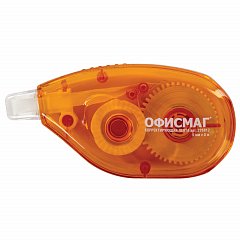 Корректирующая лента ОФИСМАГ, 5 мм х 8 м, корпус оранжевый, блистер, 226812 фото