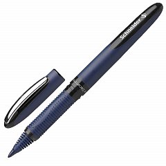 Ручка-роллер SCHNEIDER "One Business", ЧЕРНАЯ, корпус темно-синий, узел 0,8 мм, линия письма 0,6 мм, 183001 фото