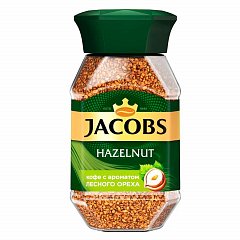 Кофе растворимый JACOBS "Hazelnut" с ароматом лесного ореха, сублимированный, 95 г, стеклянная банка, 8051222 фото