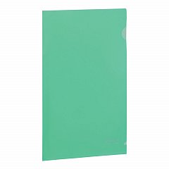 Папка-уголок жесткая BRAUBERG, зеленая, 0,15 мм, 221639 фото