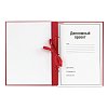 Папка для дипломного проекта STAFF, А4, 215х305 мм, жесткая обложка, бумвинил красный, 100 л., без рамки, 127525