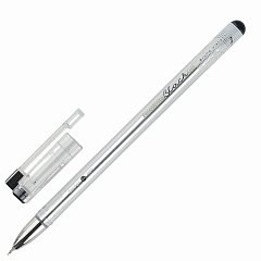 Ручка гелевая BRUNO VISCONTI "FineWrite", черная, стержень серебро, 0,4 мм, линия письма 0,3 мм, 20-0392/02 фото