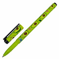 Ручка шариковая BRAUBERG SOFT TOUCH GRIP "AVOCADO", СИНЯЯ, мягкое покрытие, узел 0,7 мм, 143716 фото