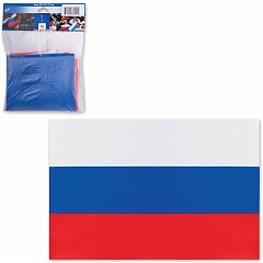 Флаг России, 90х135 см, карман под древко, упаковка с европодвесом, 550021 фото
