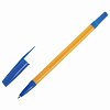 Ручка шариковая STAFF "Basic BP-03 Orange", СИНЯЯ, корпус оранжевый, узел 1 мм, линия письма 0,5 мм, 143741