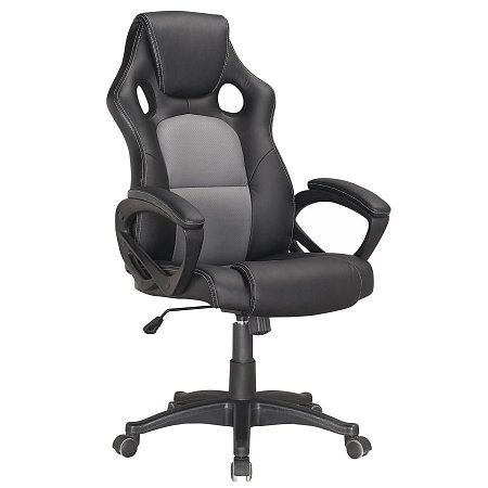Кресло компьютерное BRABIX "Rider Plus EX-544" КОМФОРТ, экокожа, черное/серое, 531582 фото