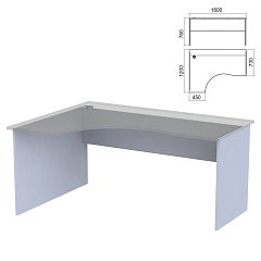 Стол эргономичный ЧАСТЬ 2 "Арго", 1600х1200х760 мм, левый/правый, серый фото