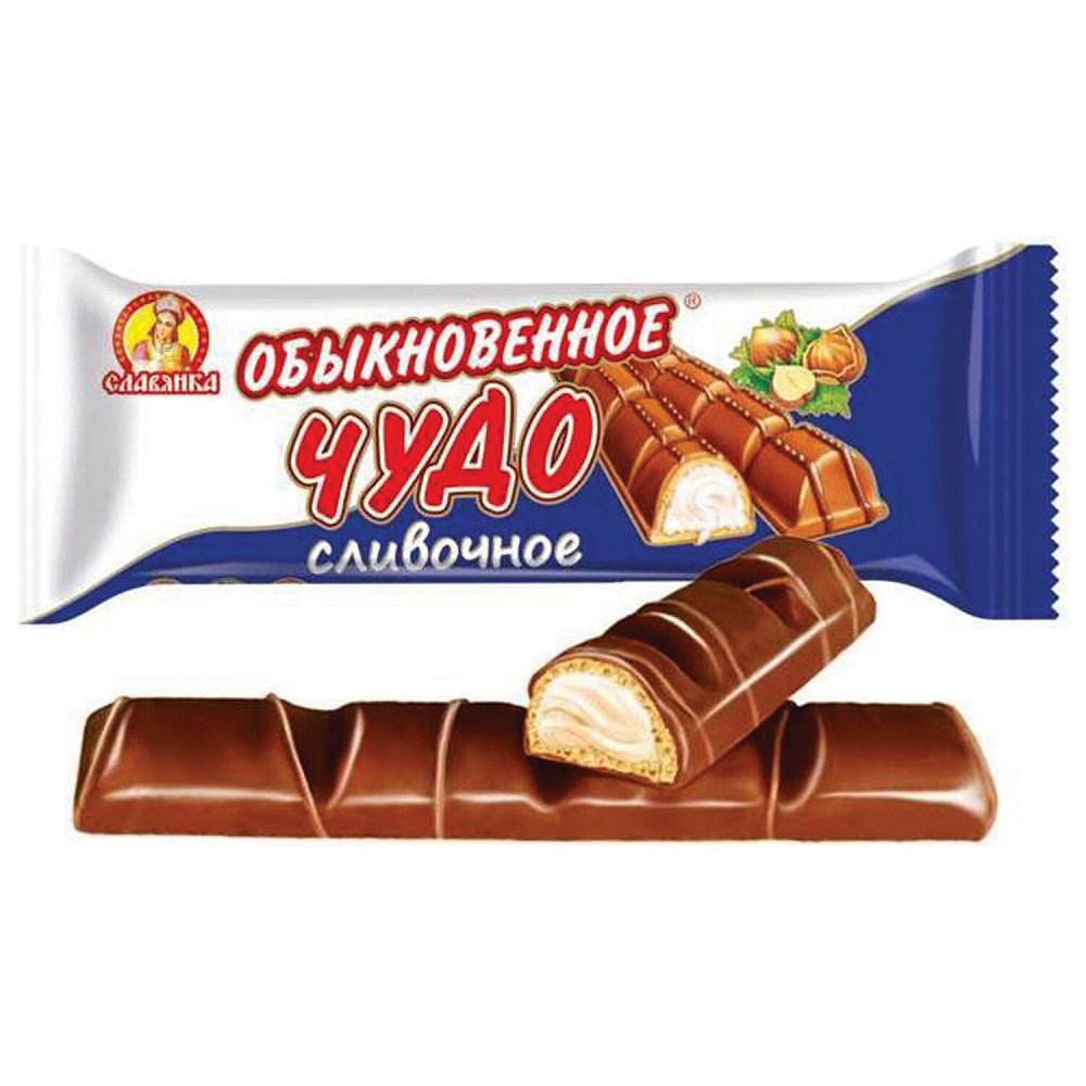 Батончик Обыкновенное чудо шоколад (55гр/24шт) Славянка