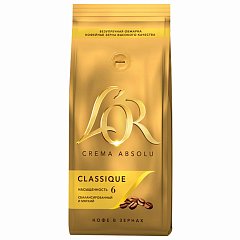 Кофе в зернах L’OR "Crema Absolu Classique", 1000 г, вакуумная упаковка, 8051298 фото