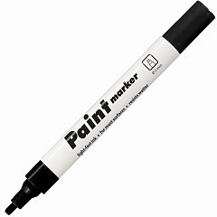Маркер-краска лаковый (paint marker) ЧЕРНЫЙ CENTROPEN, скошенный наконечник, 1-5 мм, 9100, 5 9100 9912 фото