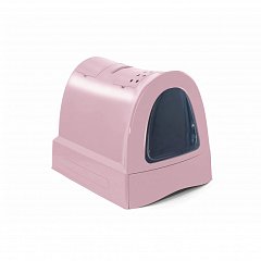 Имак туалет для кошек закрытый ZUMA, пепельно-розовый, 40х56х42,5см фото