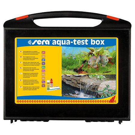 Сера Тесты для воды набор AQUA-TEST-BOX рН, GH, KH, NH4/NH3, NO2, NO3, PO4, Fe, Cu фото